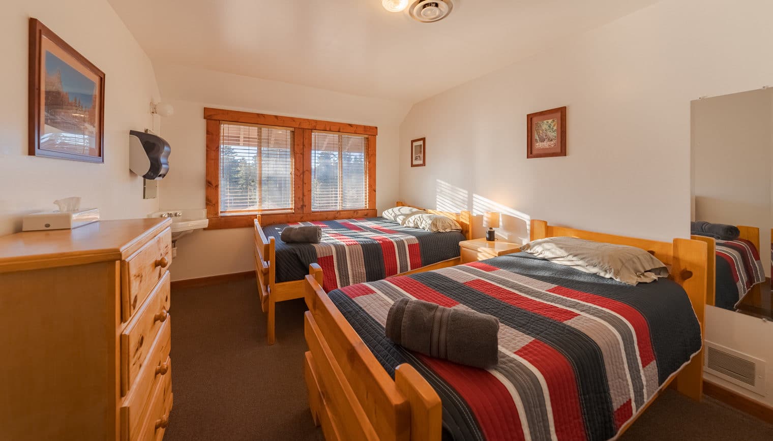 The Mountain bedroom with two beds.